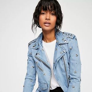Star Studded  Jacket Understated Leather Free Moto
